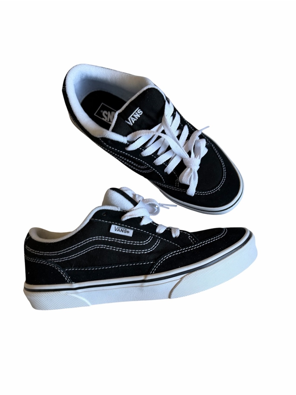 Vans Black and White Low-Top Sneakers